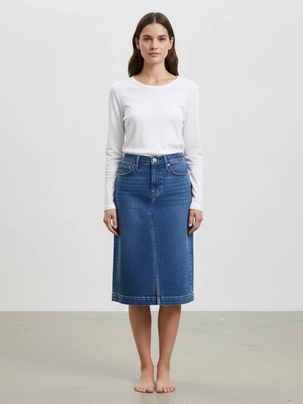 J. Crew Denim Skirt | Knee-Length, Cotton, Women’s Size 4